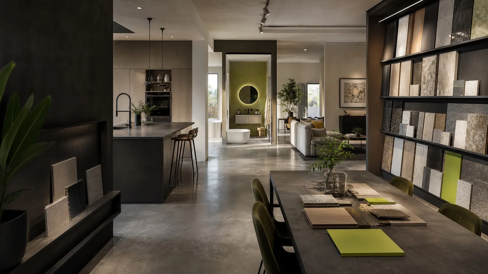 Showroom NIVEAU NEUF avec pièces témoins et matériaux
