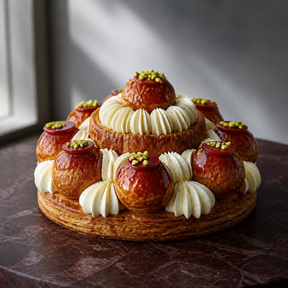 Saint-Honoré caramel et vanille