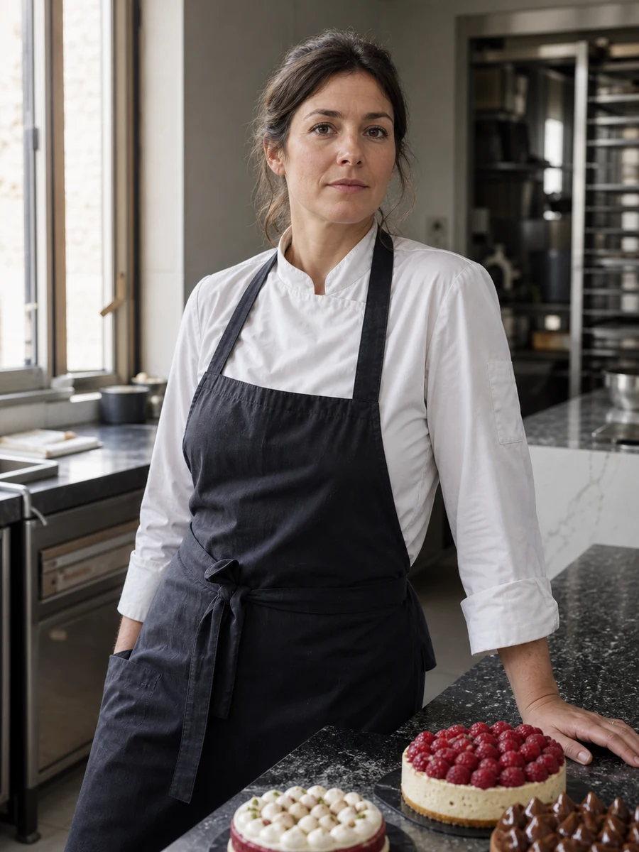Camille Morel dans l'atelier