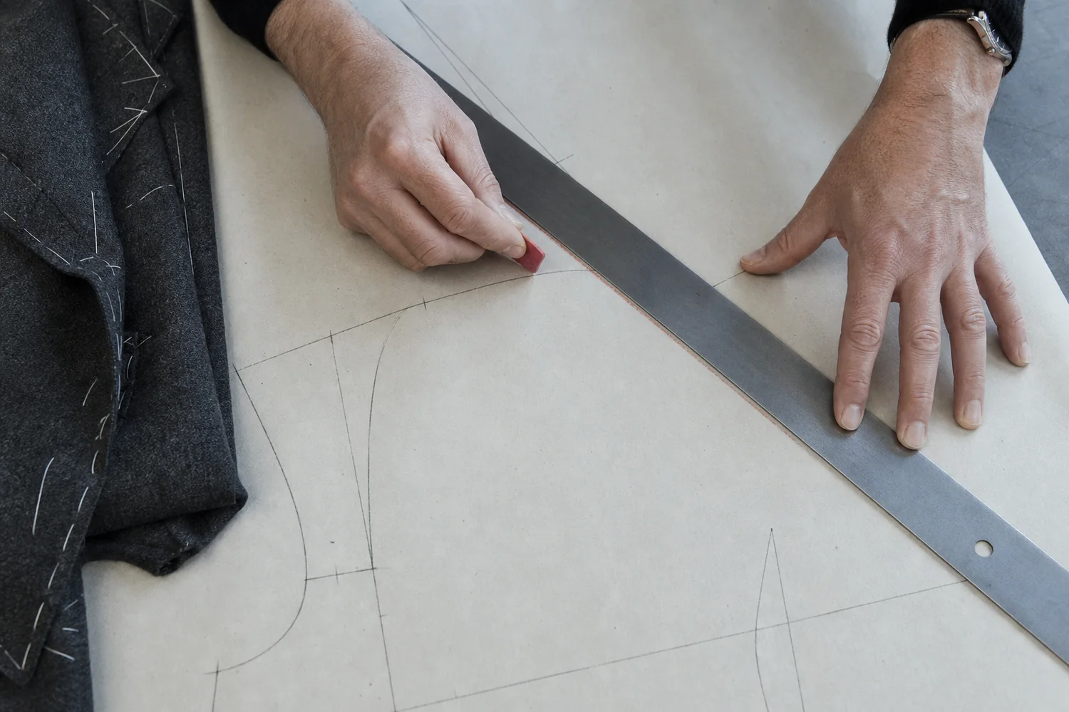 Tracé d’un patron individuel sur papier
