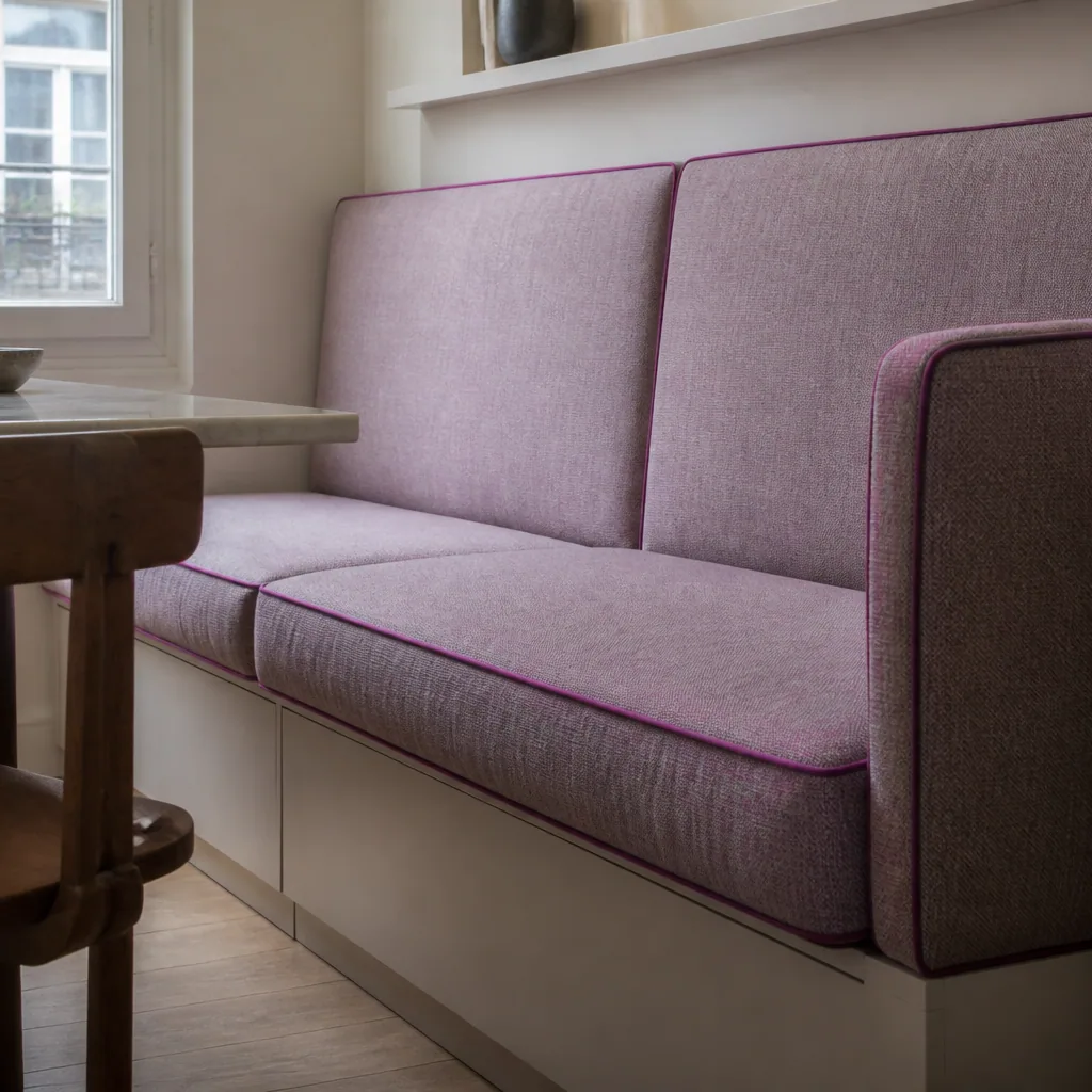 Détail d’une banquette sur mesure