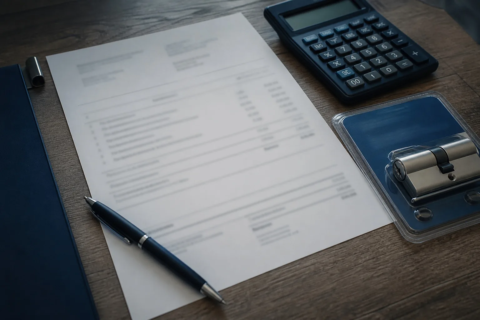 Document de prestation et cylindre neuf