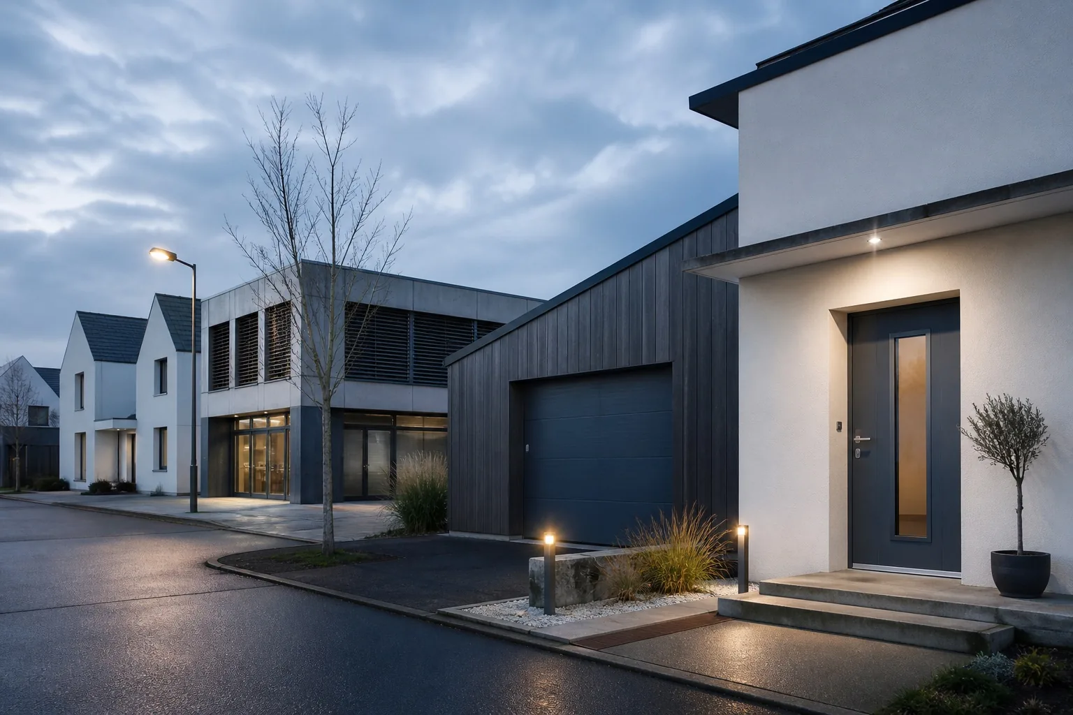 Maisons, résidences et locaux professionnels à l’ouest.