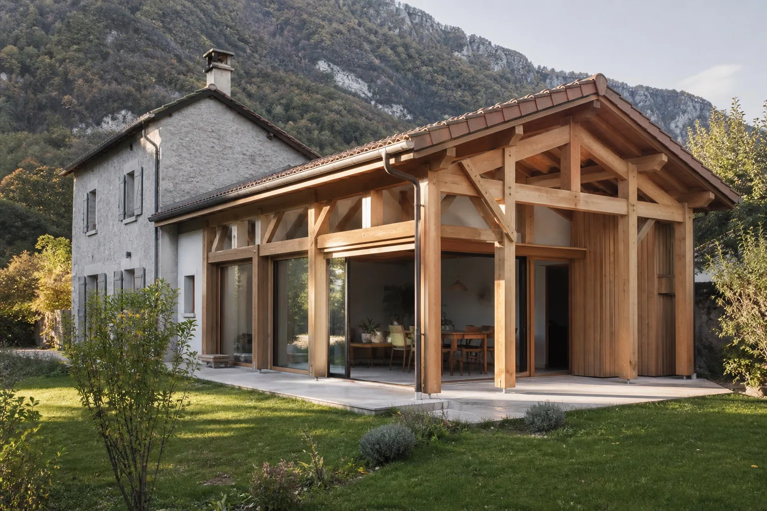 Extension en structure bois près d’Annecy