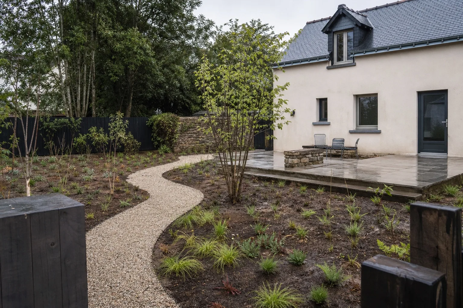 Jardin à la livraison
