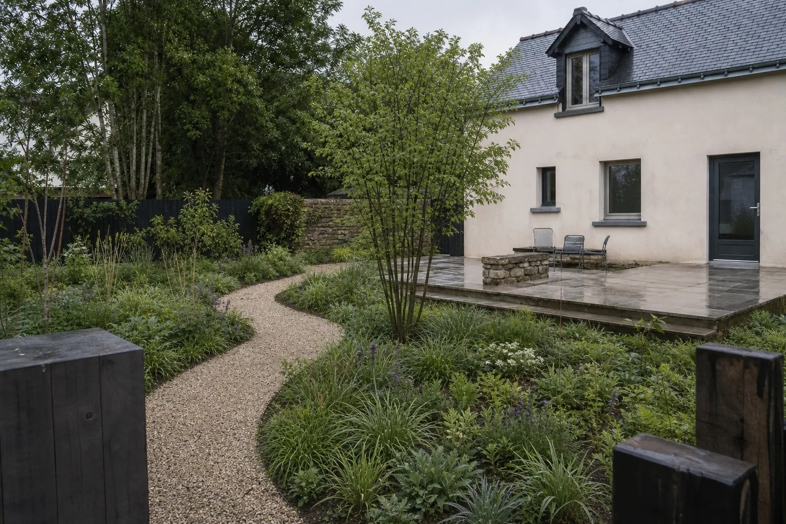 Jardin après un an