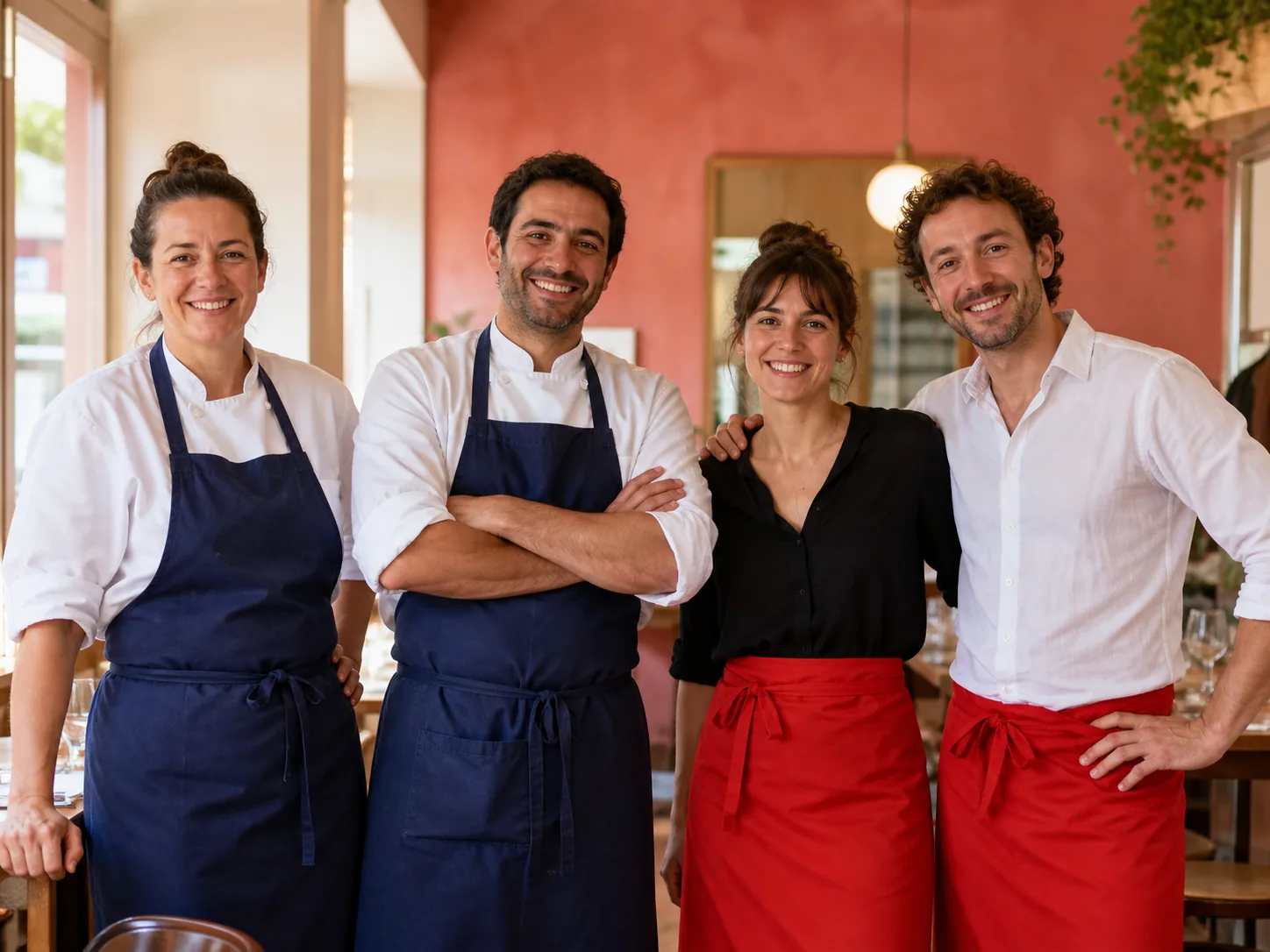L’équipe du Grand Dimanche réunie dans le bistrot
