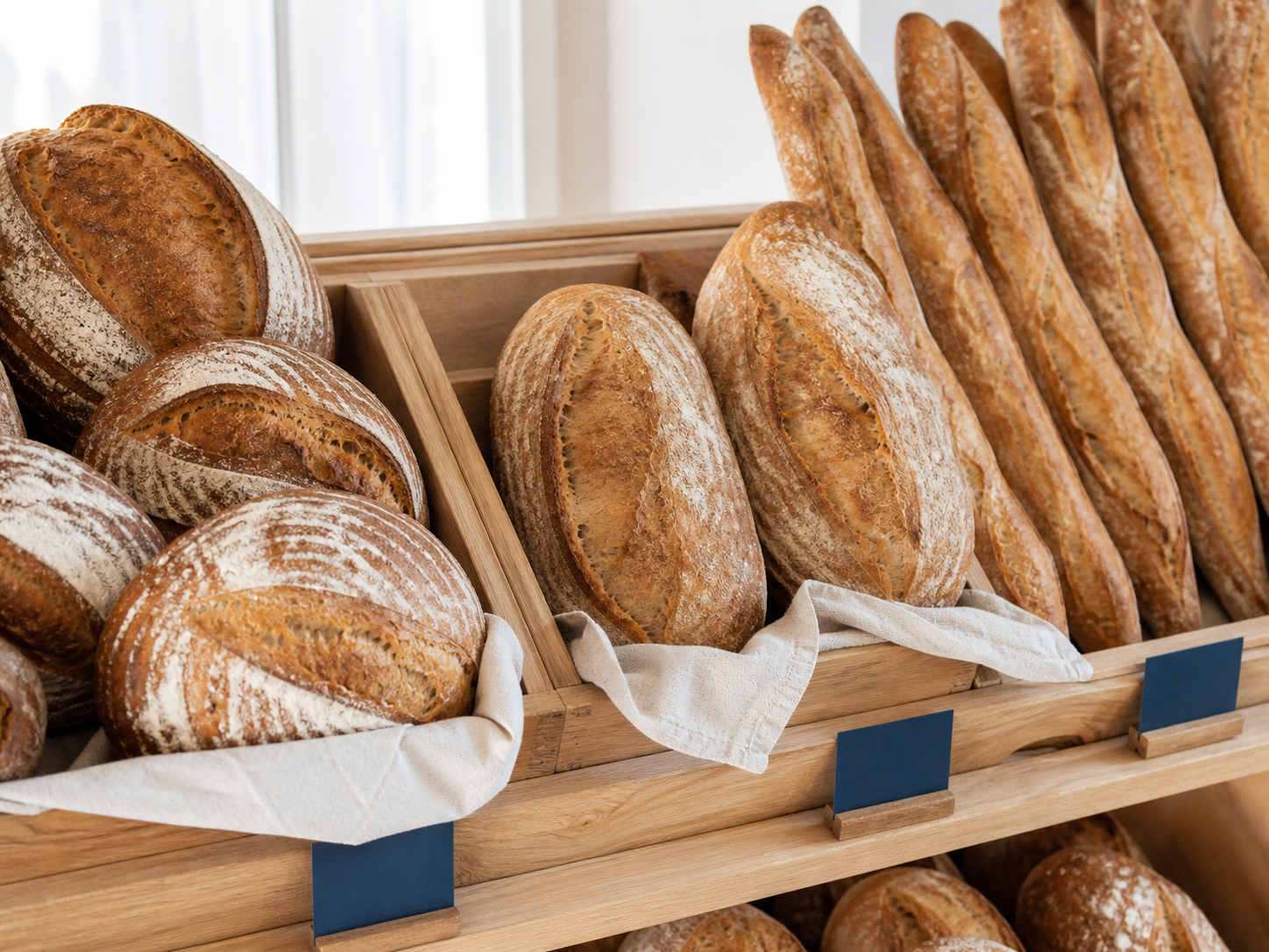 Pains au levain et baguettes de Maison Miette
