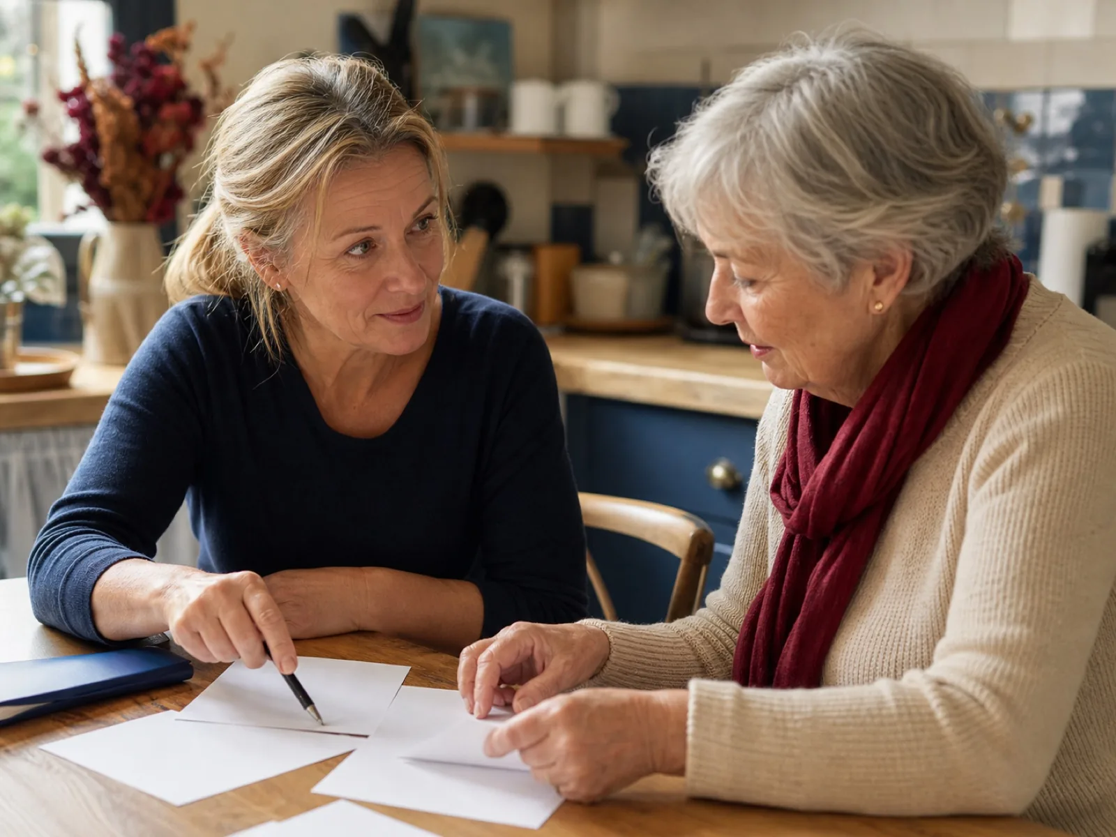 Carnet de menu et couverts sur une table