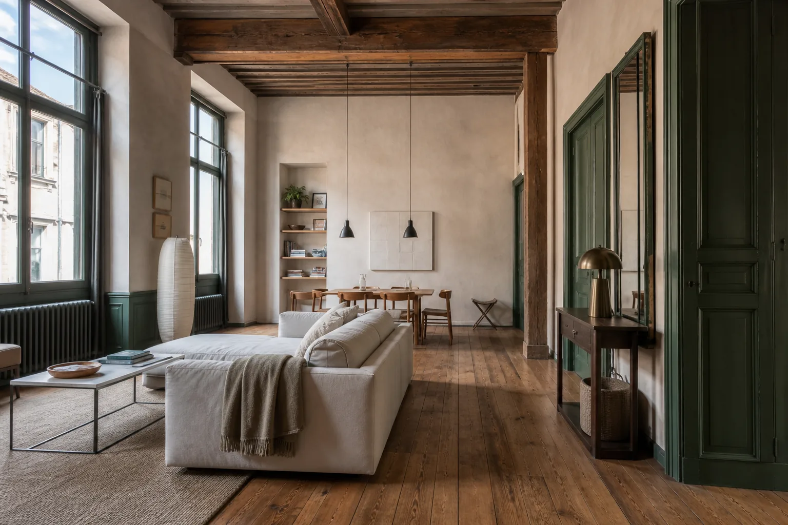 Salon d'un appartement canut à la Croix-Rousse