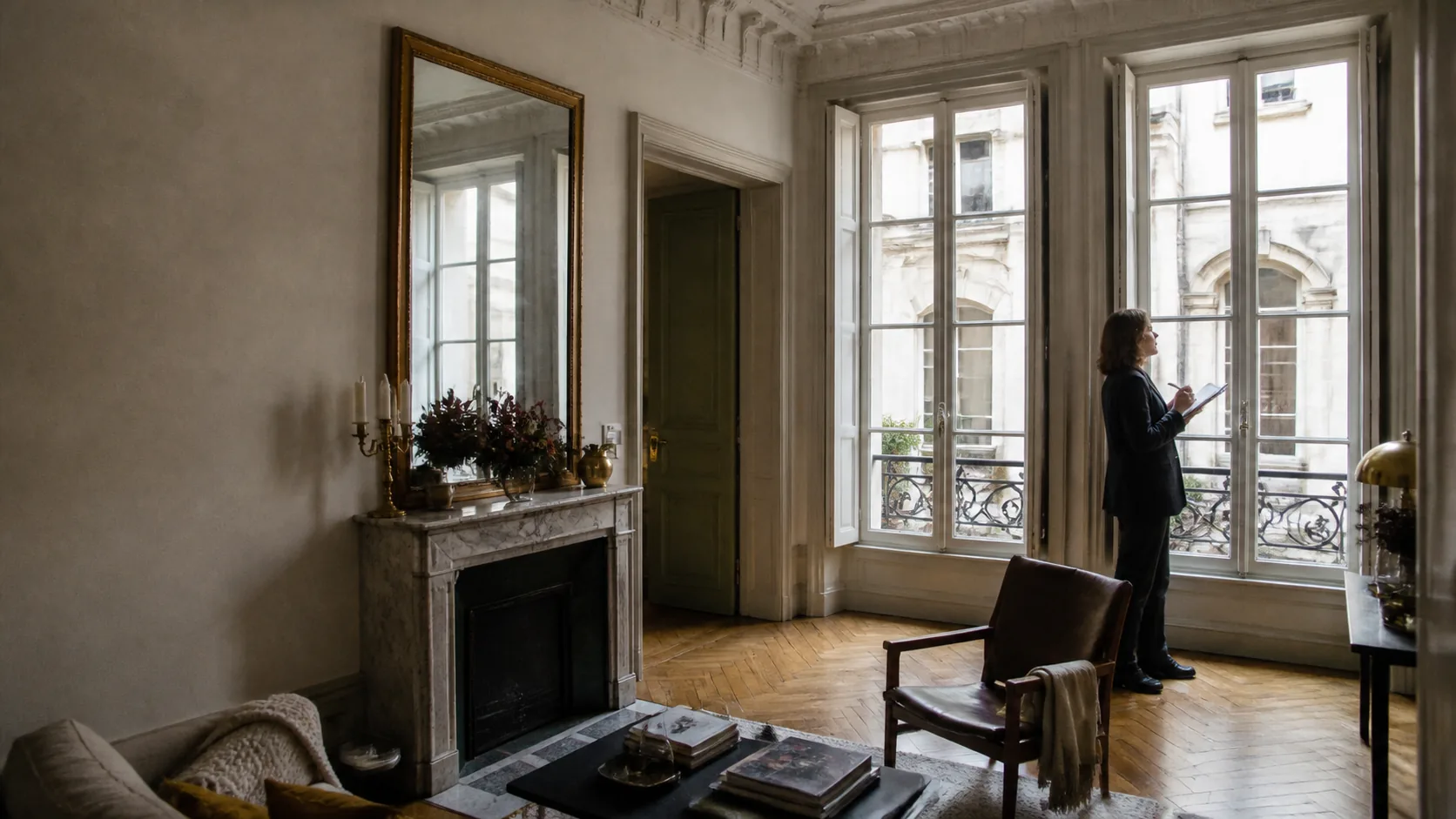 Visite d'un appartement ancien lumineux à Lyon
